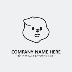 Dog illustration black and white for logo company vector image
