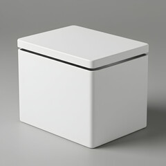 White Modern Storage Box Minimalist Design