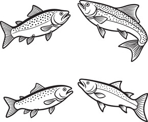 Fototapeta premium cute sea fish vector illustration 