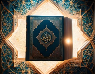 Holy Quran on Islamic Architecture Background