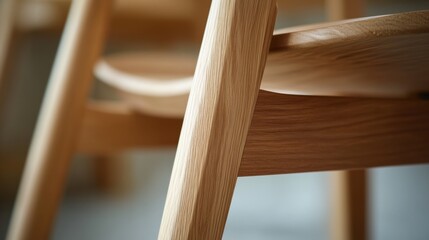 Carpenter assembling a wooden chair. Featuring skillful woodworking and design