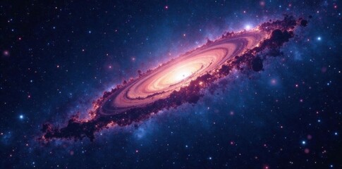 Fototapeta premium Dark vastness of cosmic space with stars and galaxies, universe, black background, starry night sky
