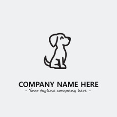 Dog illustration black and white for logo company vector image
