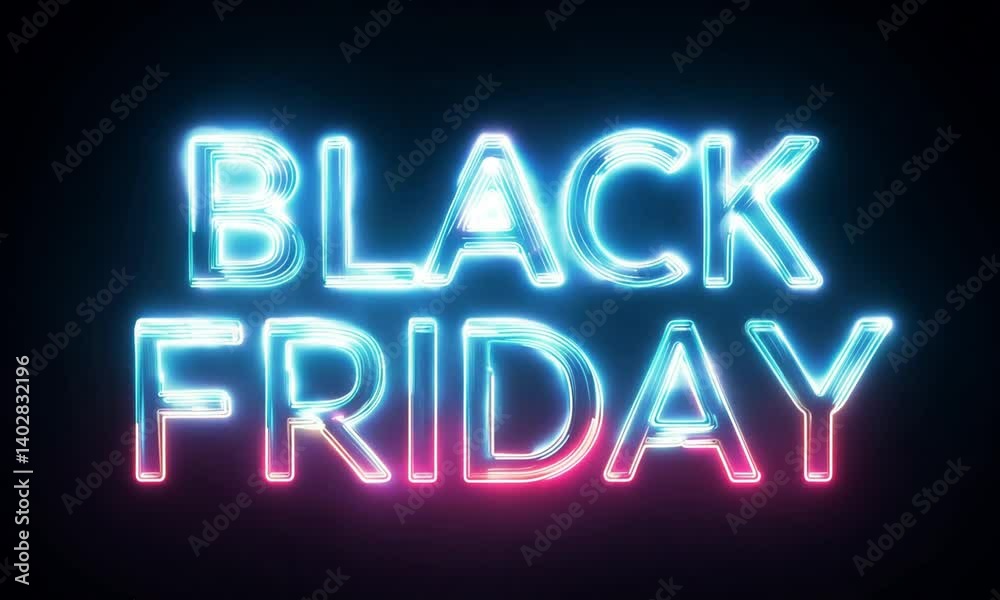 Poster dynamic black friday text featuring bold sans serif font style made with generative ai technology