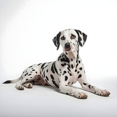 Adorable Dalmatian Dog Lying Down