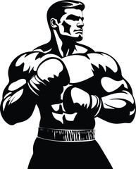 Gym vector illustration of a man 