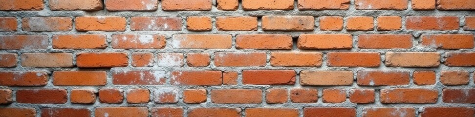 Obraz premium Weathered brick wall with white grunge texture, rustic and aged appearance , grunge, texture