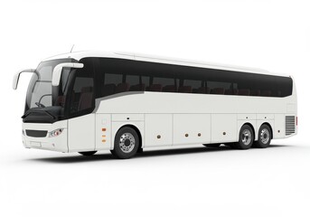 A white passenger vehicle isolated on white background