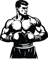 Gym vector illustration of a man 