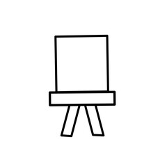 easel with blank canvas