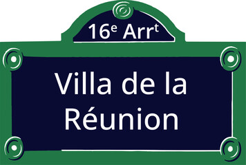 16e Arrt, Elegant Parisian Street Sign