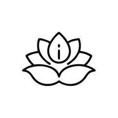 Lotus Flower Line Art Vector Illustration Symbol Of Purity And Spirituality