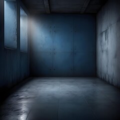 Dark and Moody Concrete Room with Window Light