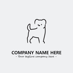 Obraz premium Dog illustration black and white for logo company vector image 