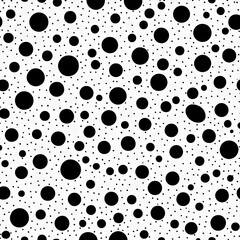 Fototapeta premium Abstract Black and White Polka Dot Pattern