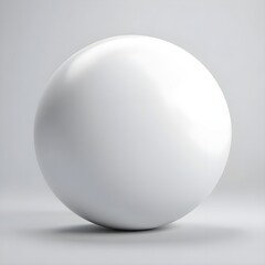 White Sphere on Gray Background