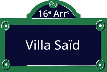 16e Arrt, Elegant Parisian Street Sign