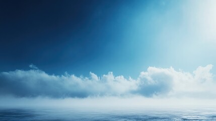 Obraz premium Cloudscape Over a Misty Lake