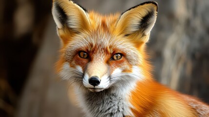 Obraz premium Close-up portrait of a captivating red fox.