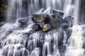 Close up of Ebor Falls, Guy Fawkes River National Park, Waterfall Way, New South Wales, Australia