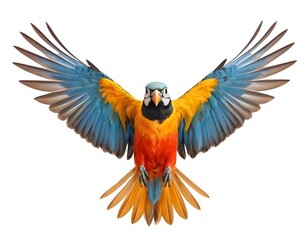 Colorful Parrot in Flight