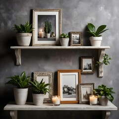 Cozy Home Decor with Plants and Vintage Frames