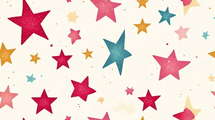 Obraz premium Colorful Star Pattern on Textured Background
