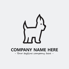 Dog illustration black and white for logo company vector image
