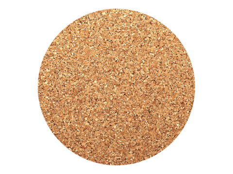 Highresolution image of a circular cork board, perfect for backgrounds, textures, or design elements.  Its natural, warm tones evoke feelings of rustic charm and organic simplicity.