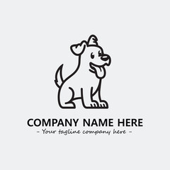 Obraz premium Dog illustration black and white for logo company vector image 