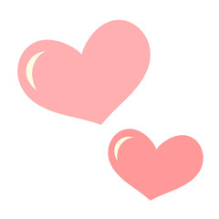 Cute pink love heart illustration