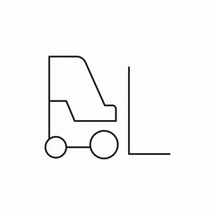 Forklift warehouse machine icon vector sign
