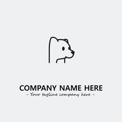Dog illustration black and white for logo company vector image

