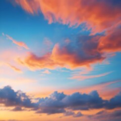 Fototapeta premium Sunset Sky with Colorful Clouds