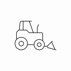 Construction loader vehicle icon vector sign