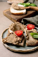 Liver Pate Sandwiches with Cherry Tomatoes