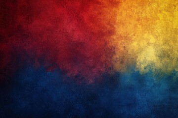 Blurred gradient of dark blue, red, and yellow hues