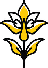 Sweet Pea, Clematis, Foxglove, Dahlia, Hollyhock, Calendula, Larkspur, Baby’s Breath (Gypsophila), Delphinium, Forget-Me-Not, flower logo icon