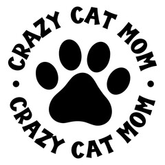 Crazy cat mom Svg
