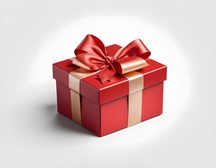 Obraz premium Red Gift Box with Elegant Bow