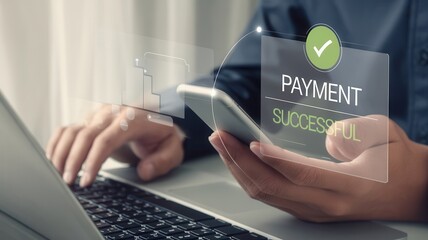Seamless payment completion showcased through digital integration interface