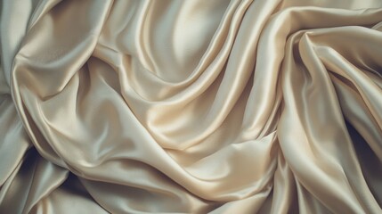 Obraz premium Luxurious flowing satin fabric with beautiful subtle folds and highlights