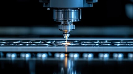 Precision manufacturing process with high-tech machine