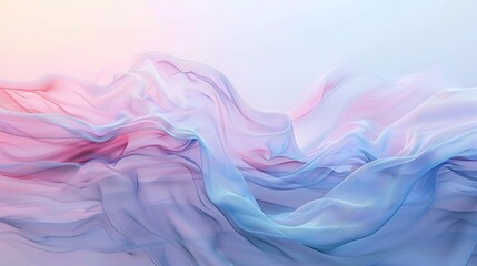 Abstract Fluid Pastel Waves Background – Soft Pink Blue Gradient Art