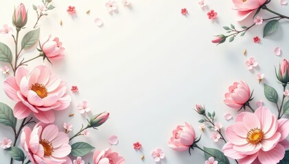 Pastel floral wallpaper, delicate seamless pattern, subtle, floral