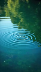 Ripples on a lake or pond with a still clear water surface, glassy, lake