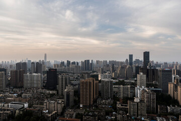 Fototapeta premium china wuhan city skyline
