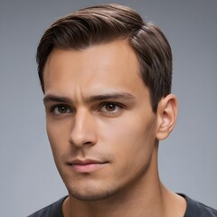 Obraz premium Portrait of a serious young man