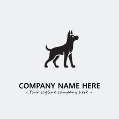 Dog illustration black and white for logo company vector image
