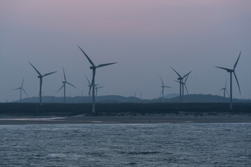 wind turbine in the wind